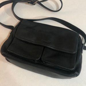 Tignanello Black leather Crossbody bag